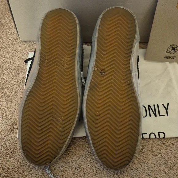 SOLD! Golden Goose Midstar Double Quarter Sneaker Black Leopard Stars Size 38 - Picture 7 of 11